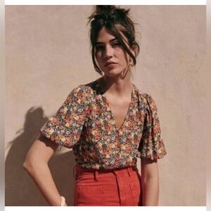 EUC Sezane Paula blouse size 38/ US 6